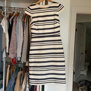J. Crew Suiting navy and white work dress